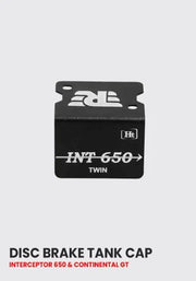 INTERCEPTOR front disc brake tank CAP Stainless steel Black matt