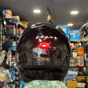 Sonic Solid Black Helmet With Black Visor