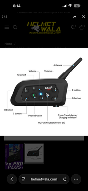 EJEAS V6 PRO PLUS INTERCOM