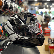 STUDDS TROOPER V2 WITH SPOILER - WHITE BLACK