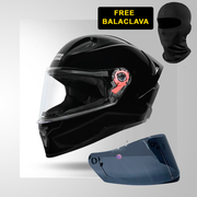 STUDDS RAIDER & BLACK GLASS COMBO - FREE BALACLAVA