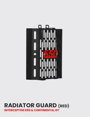 Interceptor 650 & Continental GT RADIATOR GUARD - black matt - Red